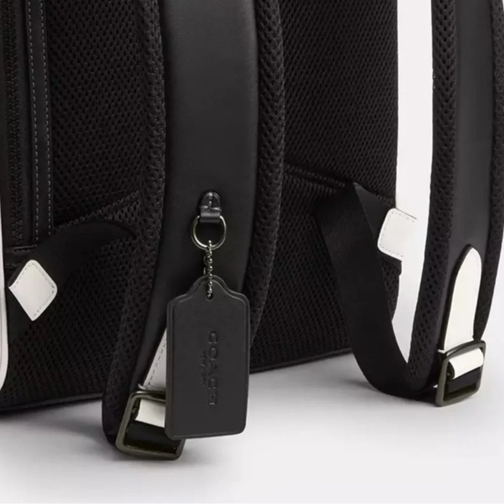 NWT COACH Racer Backpack In Blocked‎ Signature Canvas